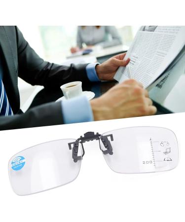 Clip-On Reading Glasses for Seniors | Scratch-Resistant & Perfect for Office Use (2#+200) - Buy Online on GoSupps.com