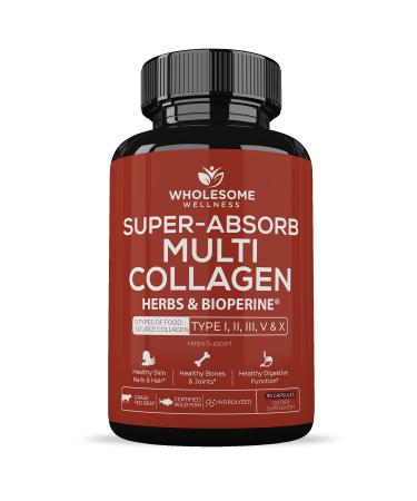 Wholesome Super-Absorb Multi Collagen Pills - 90 Capsules