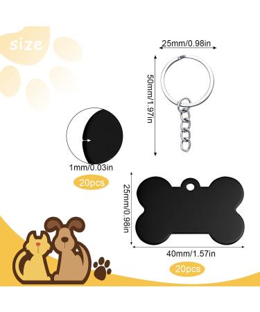 Dog Brand Bones - Aluminum Pet ID Tags & Chains | 25 Pack Waterproof for DIY Dogs & Cats - Buy Online on GoSupps.com