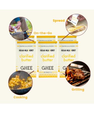Classic Ghee Butter  Grass-Fed by Indian Milk & Honey  0.5 oz x 6 | Handmade & Locally Sourced Ghee Clarified Butter | Lactose  Gluten & Casein Free | Ghee in Portable Sachets Classic Original - Buy Online on GoSupps.com