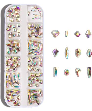 EBANKU 120Pcs Crystal Glass AB Rhinestones & 1728 Pcs Mix Flatback Crystals Set for Nail Art Craft | Includes Tweezers, Wax Pens, Nail Files - 3D Decorations & Gems - Buy Online on GoSupps.com
