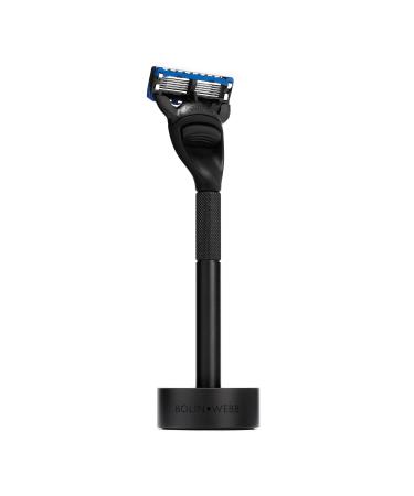 Bolin Webb Generation Razor and Stand in Black Equipped with Gillette Fusion5 Blade Luxury Razor for Men - Buy Online on GoSupps.com