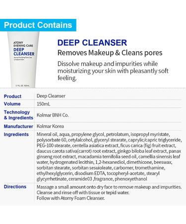 Shop Ato-my Evening Care 4 Set: Foam Cleanser Deep Cleanser Peeling Gel & Peel-Off Mask - International Shipping Available - Buy Online on GoSupps.com