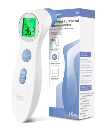 Femometer Forehead Thermometer for Adults Kids Non Contact Infrared Thermometer Digital Baby Thermometers Body Temperature Thermomete White
