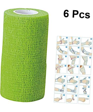 FRCOLOR Elastic Cohesive Colored Tape | Breathable Self-Adhesive Medical Gauze Tape | First Aid Protective Gear | Green Medium - Buy Online on GoSupps.com