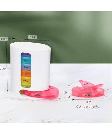 Weekly Pill Organizer - 7 Day Medicine Organizer with Pull-Out Design & 4 Compartments for Vitamins Capsules Fish Oil | International Shipping Available - Buy Online on GoSupps.com