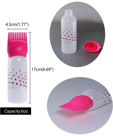 Poitemsic 3pcs 6oz Hair Color Oiling Bottles with Root Comb - Squeeze Applicator for Hair Coloring, Dye, Bleaching & Care | Hair Oiling Bottles with Dots - Style 1 - Buy Online on GoSupps.com