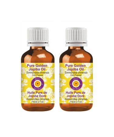 d ve herbes Pure Golden Jojoba Oil (Simmondsia chinensis) Cold Pressed (Pack of Two) 100ml X 2 (6.76 oz)