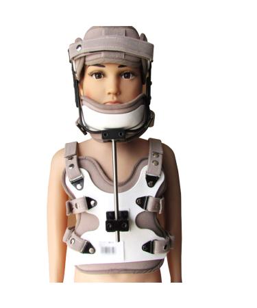 Neck breast corrector for children adjustable head and neck breast-neck-u-u-u-lenden vertebrae to relieve the neck and upper back injuries (coffee l) Coffee L