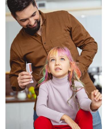 EBANKU 6 Colors Hair Chalk Comb - Temporary Washable Hair Dye Pens for Kids, Girls, Adults - Ideal for Birthday, Cosplay, Valentine's Day - Buy Online on GoSupps.com