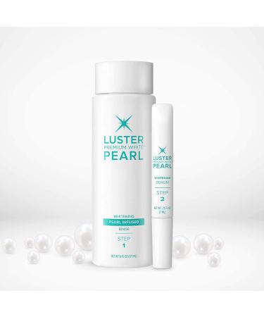 Luster Premium White 2-Minute Pearl Infused Teeth Whitening Kit - Fast Whitening Set with Whitening Rinse & Serum - Mint Infused Formula - Buy Online on GoSupps.com