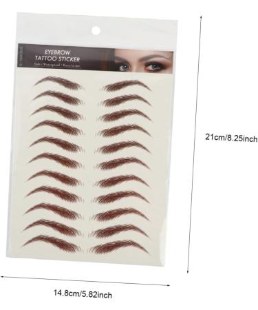 Didiseaon 4 sheets Hair-like False Brow Imitation Waterproof Fake Sticker Temporary Tattoos Eyebrows D 21x14.8cm Brown - Buy Online on GoSupps.com