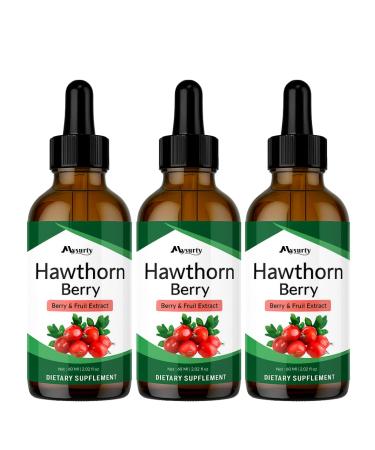 Mysurty Hawthorne Berry Liquid Drops | Hawthorne | Hawthorn Supplement | Drops for Men & Women Pack 3