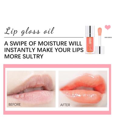 Moisturizing Lip Gloss Oil - Long-Lasting Pink Lip Glow Oil for Dry Lips | Hydrating Lip Care - Buy Online on GoSupps.com