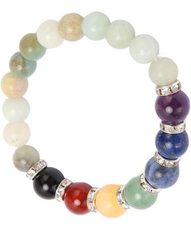 Chakra Bracelet with 7 Healing Stones - Stress Relief Meditation & Yoga Aromatherapy - Hand Polished Elastic Band - Buy Online on GoSupps.com
