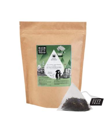 Misty Earl Grey Pyramid Organic Black Tea Bags 50 Compostable Whole Leaf Chai Tea Bags - USDA Certified l Cellulose Inner Packaging l