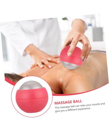 Iwowhero Ice Massage Roller Ball - Portable Cold Therapy Device for Face and Body | 6.5x6.5cm Pink - Buy Online on GoSupps.com