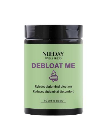 Klia MindMush Nueday Wellness Debloat Digestive Capsules | Helps Ease Bloating and Water Retention | Fast Acting Support Supplement for Women & Men | 90 Count