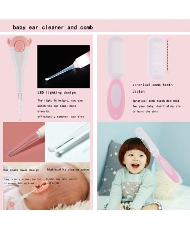 8-Piece Pink Baby Grooming Kit for Newborns - Bath Brush, Hair Brush, Nail Clippers, Nail File, Scissors, Ear Cleaner - Baby Essentials and Shower Gift for Girls - Buy Online on GoSupps.com