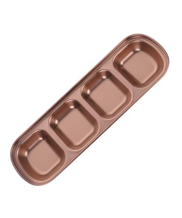 Sauce Dipping Saucer Sauce Dipping Bowls Four Grid 304 Stainless Steel Durable Seasoning Plate Appetizer Plates Serving Dish Household Fruit Snack Plate Condiments Server Dishes Soy Sauce Bowl