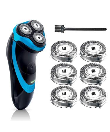 SH30 Replacement Heads for Philips Norelco Shaver Series 3000, 2000, 1000 and S738 with Durable Sharp Blade, Comfortcut Replacement Blades, Razor Blades for Philips Norelco S1560, SH30 Philips Head 6 Count (Pack of 1)