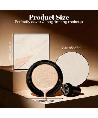 Drkicsy Mushroom Head Air Cushion CC Cream Cushion Foundation Concealer for Older Women Full Coverage BB Cream Foundation Skin Tone Corrector Makeup (Natural) - Buy Online on GoSupps.com