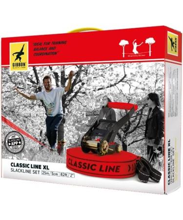 GIBBON Classicline Red Edition XL 82-Feet Slackline Set - Premium Slacklining Kit - Buy Online on GoSupps.com
