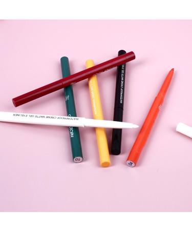 Liquid Eyeliner - Waterproof Matte Lip Coating | 12-Color Long-Lasting Liquid Eye Liner Pen Set Soft Crayon Honeshadow Highlight Pen - Buy Online on GoSupps.com