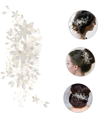 Ipetboom Wedding Hair Accessories Pearl Hair Clips Hair Barrettes Tiara Rhinestone Hair Clips for Women Hair Accessories for Bride Hair Comb Clips Rhinestones Metal Hair Piece Women's - Buy Online on GoSupps.com