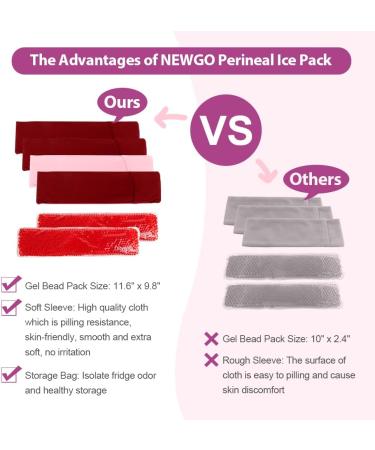 Newgo Cooling Compress Pad for Postpartum Relief | Reusable Perineal Cooling Pack - 6 Washable Cool Pads for Hemorrhoids & Vaginal Care - Buy Online on GoSupps.com