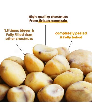 5-Pack Ecomommeal Whole Roasted & Peeled Chestnuts (50g Each) - Ready-to-Eat Korean Snacks, Vegan and Low-Calorie - Buy Online on GoSupps.com
