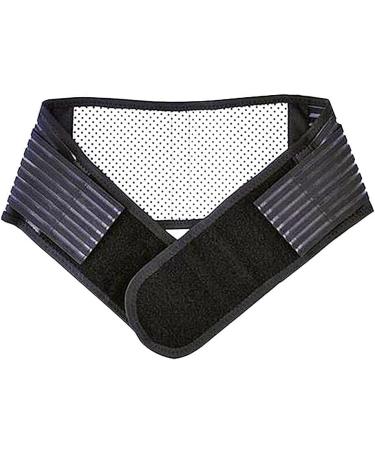 Back support with 20 magnets Tourmaline magnetic back supports to relieve pain in the lower back self -warming soothing back support belt lumbar pear belt (color: SC M black black