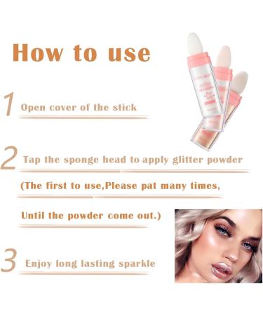 White Moonbeam Body Glitter Highlighter Powder with Sponge - For Face, Hair, Nails & Body - Buy Online on GoSupps.com