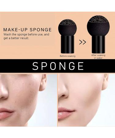 RONKIE Mushroom Head Foundation Air Cushion CC Cream - Long Lasting Moisturizing Concealer for Bright Makeup with Mushroom Sponge & Mirror Inside - Package Design Varies - Buy Online on GoSupps.com