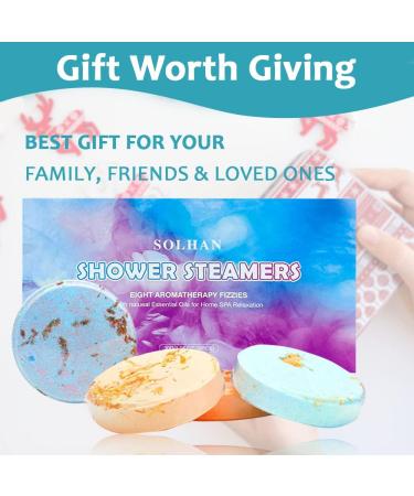 Organic Shower Steamers - 8 Pack Shower Bombs for Relaxation - Essential Oils Self-Care Gift for Home Spa - Long-Lasting Aromatherapy - Men and Women - Buy Online on GoSupps.com