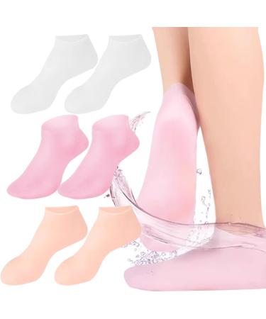 Silicone Moisturizing Socks 3 Pairs Silicone Gel Sock Spa Gel Socks Foot Care Foot Spa Socks Moisturising Socks for Dry Hard Cracked Skin Women Spa Pedicure Gel Socks Moisturising Sock - Buy Online on GoSupps.com