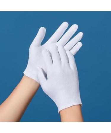 Meiyea 2 Pairs Adult Short White Cotton Gloves for Formal Wear Soft Moisturising Hand Gloves Jewellery or Photo Handling Banquets Parade White Gloves Tuxedo Glove Forms Police Bands - Buy Online on GoSupps.com