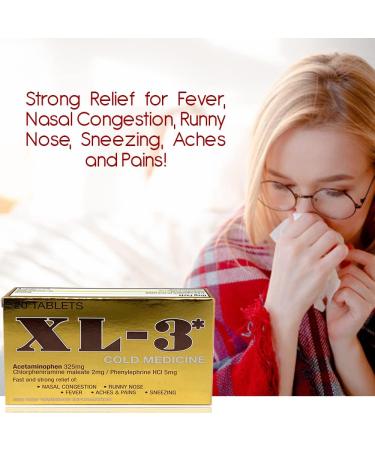 XL-3* Cold Medicine 20 Tablets x 2 - Fast Relief Formula - Buy Online on GoSupps.com