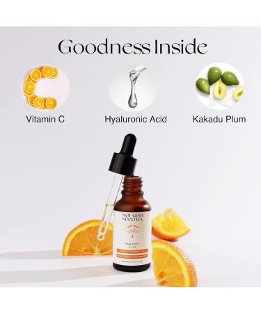 Nourish Mantra Glow Serum | Face Serum | Vitamin C & Vitamin E | No Parabens & Sulphates | Glow serum for oily & dry skin - 30 ml - Buy Online on GoSupps.com