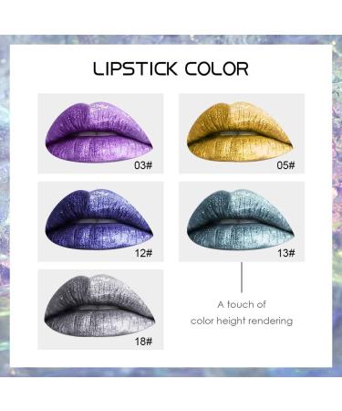 Kilshye Glitter Matte Liquid Lipstick - Waterproof Metallic Lip Glaze in Silver & Black 18 - Long Lasting High Pigment Lip Makeup for Women and Girls - Buy Online on GoSupps.com