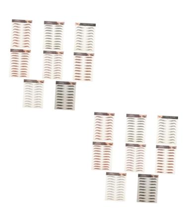TOVINANNA 16 Pcs Imitation Eco Eyebrow Sticker Waterproof Makeup Hair- Transfer Stickers Cosmetic 6d Make up