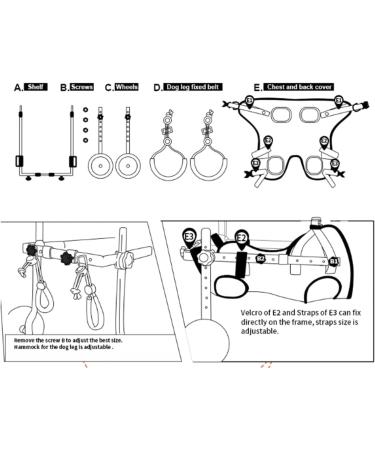 Disability Dog Wheelchair Small Pet Back Leg Wheelchair Adjustable Lightweight Dog Wheelchair Dog Mobility Aid Trolley with Wheels Rehabilitation of The Back Legs of The Dog Medium - Buy Online on GoSupps.com