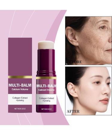 Baume multi-vitamin au calcium cr me visage anti- ge raffermissant stick hydratant au collag ne stick r parateur contour des yeux anti-rides hydratant intensif convient aux yeux (1pcs) - Buy Online on GoSupps.com
