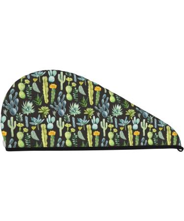 Succulent Microfiber Hair Towel - Super Absorbent Wrap for Women - Quick Dry Coral Velvet Cap for Long Short Curly & Thick Hair - Buy Online on GoSupps.com