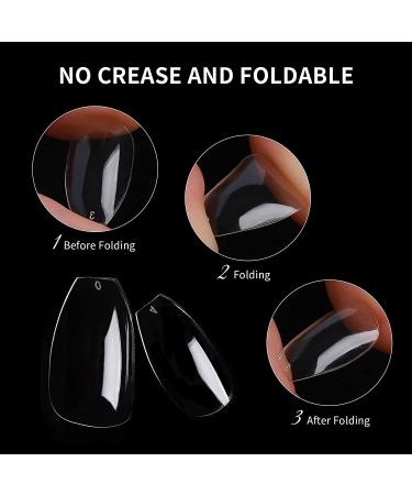 TOMICCA Short Nail Tips Coffin Clear 500PCS - Full Cover Ballerina Acrylic False Nails for Salons and DIY Nail Art - Buy Online on GoSupps.com