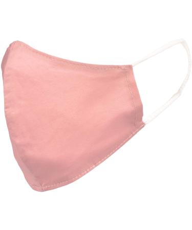 styleBREAKER Unisex Cotton Fabric Mask Plain Double Layer Reusable Washable Community Mask 08040005 Old Rose