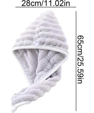 Chrox Adjustable Hooded Hair Drying Cap - Lightweight Coral Fleece Towel for Fast Absorption | Universal Shower Cap | Hair Drying Supplies for Women Men Boys & Girls - Gray - Buy Online on GoSupps.com