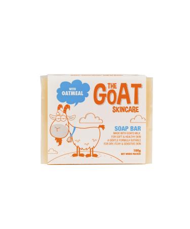 The Goat Skincare Pure Goat's Milk Soap Bar with Oatmeal Suitable for Dry Itchy and Sensitive Skin Paraben Free and No Artificial Colours 100g