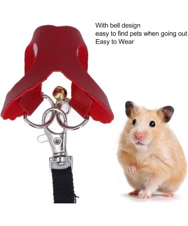 Asixxsix Dishwear & Leash Set for Hamsters Guinea Pigs Ferrets | 3 Sizes Synthetic Leather Crockery Nylon Line & Bell - International Shipping - Buy Online on GoSupps.com