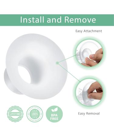 Mompmuir 18mm Silicone Flange Inserts Compatible with Lansinohh for Spectra S1/S2 Medelaa Bellababyy Elvie Willow go Momcozyy Freemie Breast Pump Insert Shields Reduce 24-25mm Tunnel to 18mm - Buy Online on GoSupps.com
